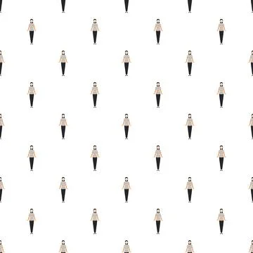 Repeating women figures creating seamless pattern design 库存插图