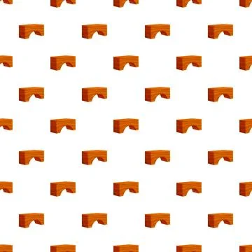 Repeating wooden arch blocks forming a seamless pattern Stock Illustration