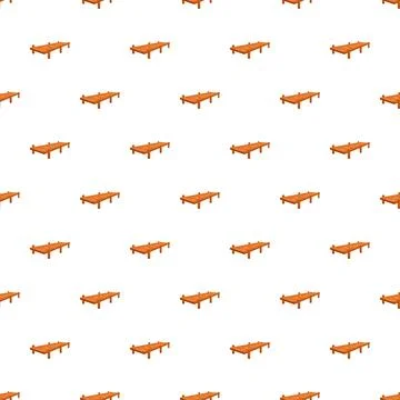 Repeating wooden dock pier pattern on white background Stock Illustration