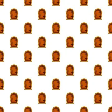 Repeating wooden door pattern creating fantasy background 스톡 일러스트