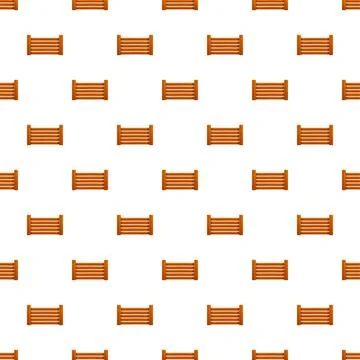 Repeating wooden fence sections creating a seamless pattern Stock Illustration