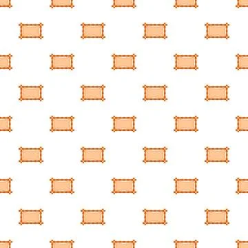 Repeating wooden frame border seamless pattern Stock Illustration
