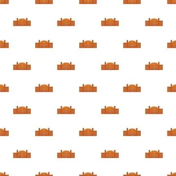 Repeating wooden gate pattern creating a seamless background Stock Illustration