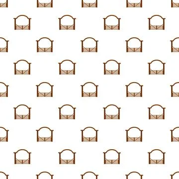 Repeating wooden ranch gate pattern background Stock Illustration