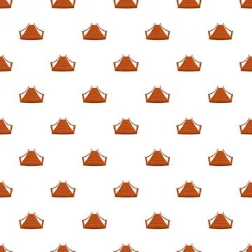 Repeating wooden rope bridge pattern on white background Stockillustratie