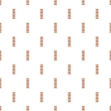 Repeating wooden step ladders seamless pattern background Stock Illustration