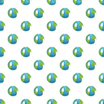 Repeating world globes forming seamless pattern イラスト素材
