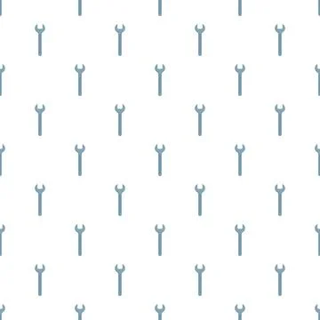 Repeating wrench tool pattern creating engineering background Stock Illustration
