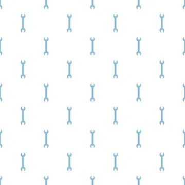 Repeating wrench tools creating mechanical service seamless pattern Stock Illustration