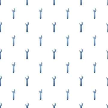 Repeating wrench tools forming a repair seamless pattern Stock Illustration