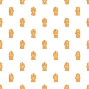 Repeating yellow bathrobe pattern for spa and relaxation Stock Illustration