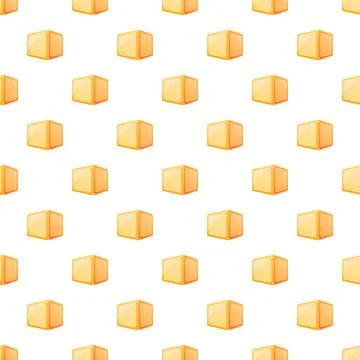 Repeating yellow cubes abstract geometric seamless pattern Stock Illustration
