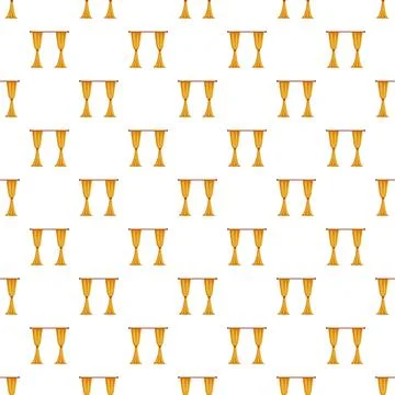 Repeating yellow drapery pattern on white background Stock Illustration