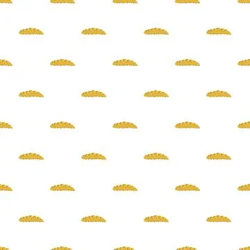 Repeating yellow grass bush pattern on white background 스톡 일러스트