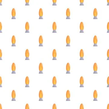 Repeating yellow light bulbs creating seamless pattern Stock Illustration