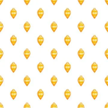 Repeating yellow ornament pattern creating a festive backdrop Stock Illustration