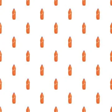 Repeating yogurt drink bottles forming a delicious pattern Stock Illustration
