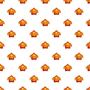 Repeating you win star icon pattern Stock Illustration