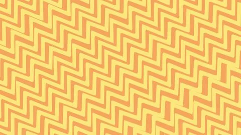 A repeating zigzag pattern in warm yellow and orange tones fills the frame wi 库存插图