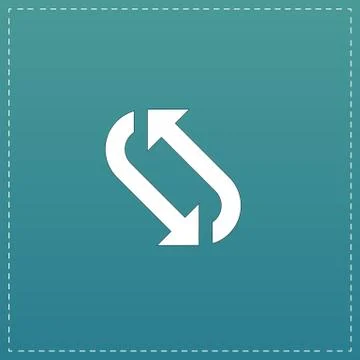 Repetition arrow flat icon Stock Illustration