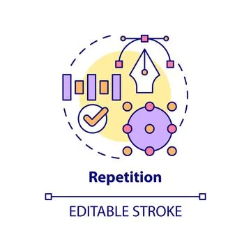 Repetition concept icon Illustrazione stock
