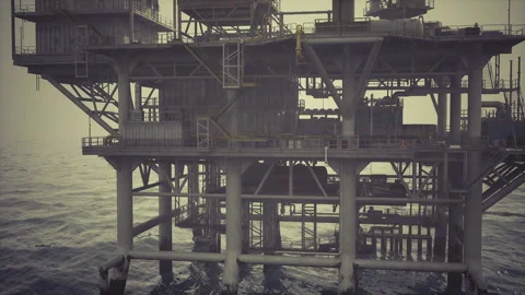 Repetitive architectural elements form abstract industrial visual composition Stock Footage 335596432