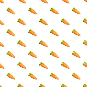 Repetitive carrot vegetable food pattern seamless background Stock Illustration