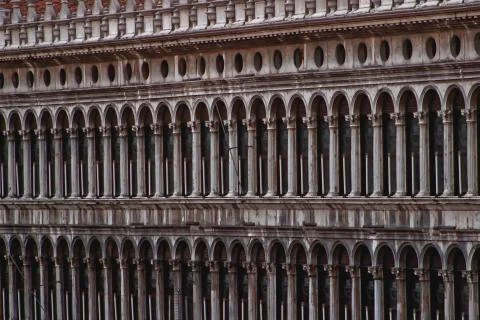 Repetitive pattern of building in Venice Stock Photos