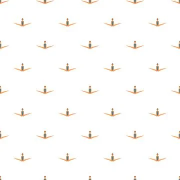 Repetitive pattern featuring a flexible training character Stockillustratie