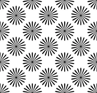 Repetitive pattern with radial-radiating lines. Abstract geometric monochrome 스톡 일러스트