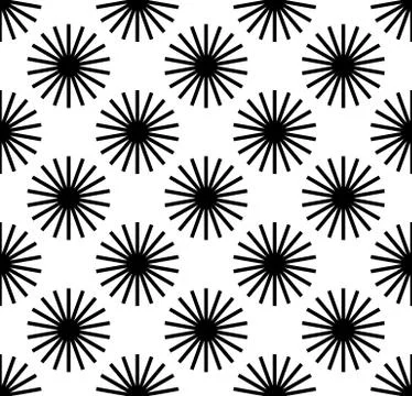 Repetitive pattern with radial-radiating lines. Abstract geometric monochrome 스톡 일러스트