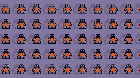 Repetitive Pixel Art Pattern Animation for Backgrounds and Visuals. Stock Footage 325381738