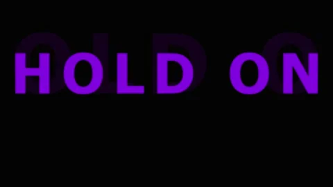 Repetitive text HOLD ON during transition with dark background and purple g.. Stock Footage 343408658