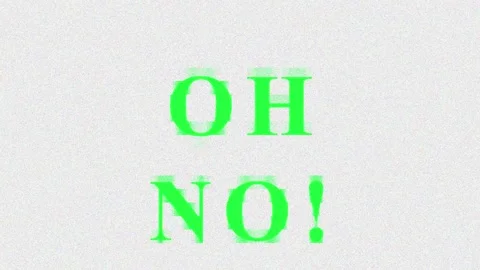 Repetitive text OH NO appears on black background with pink neon glow Stock Footage 343408700