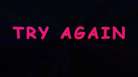 Repetitive Try Again Text During Glitch Effect With Abstract Colorful Backg.. Video stock 343480195