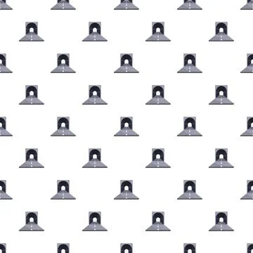Repetitive tunnel road pattern symbolizing endless journey Stock Illustration