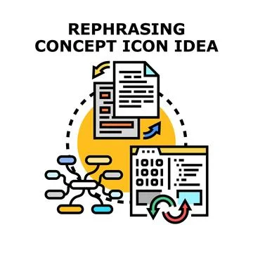 Rephrasing text content and generating new ideas イラスト素材