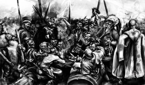 Repin Cossacks Illustrazione stock