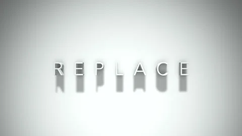 Replace 3D title animation with shadows on a white background Stock Footage 297515238