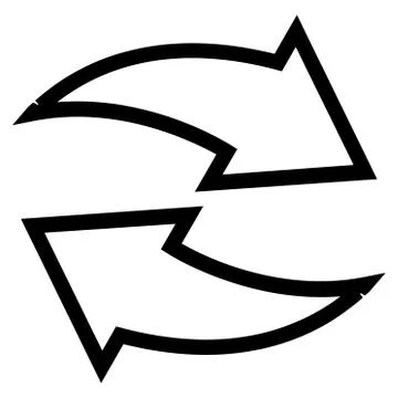 Replace Arrows Outline Vector Icon Stock Illustration