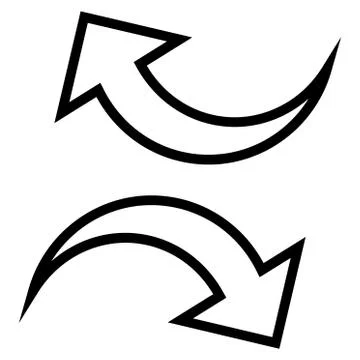 Replace Arrows Stroke Vector Icon Stock Illustration