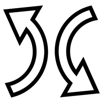 Replace Arrows Stroke Vector Icon Stock Illustration