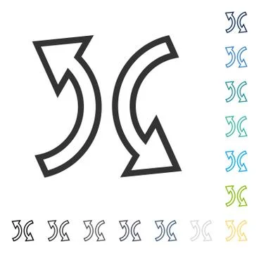 Replace Arrows Vector Icon Stock Illustration
