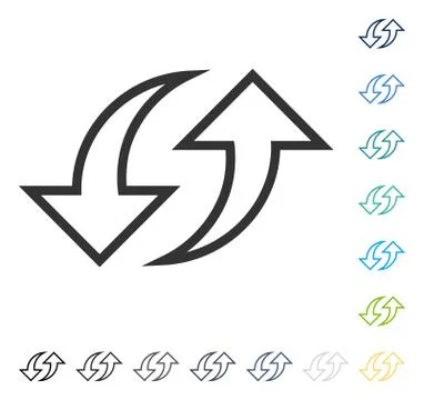 Replace Arrows Vector Icon Stock Illustration