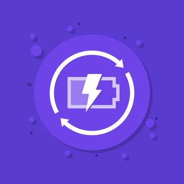 Replace battery icon, vector art Stock Illustration