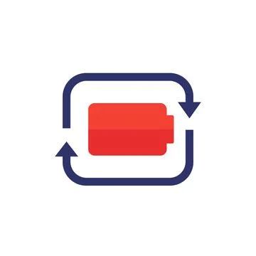 Replace battery icon, vector design Stock Illustration