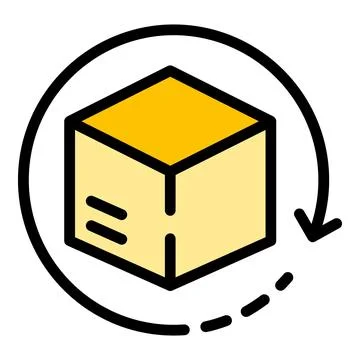 Replace box icon vector flat Stock Illustration