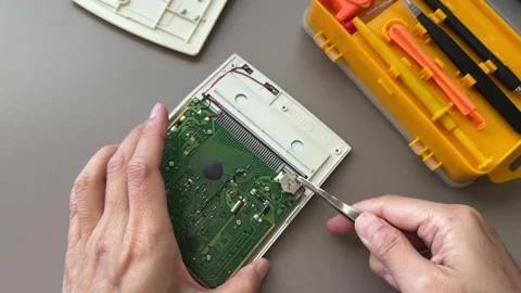 Replace Calculator Battery Stock Footage 274113865