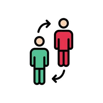 Replace flat color icon Stock Illustration