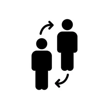 Replace glyph flat icon Stock Illustration